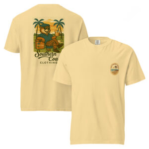 Vintage Retro Otter Comfort Colors® Golf Themed Tee from Southern Coast Clothing Co.