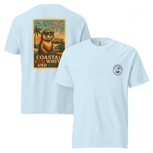 "Coastal Red White and Blue" Comfort Colors® Tee from Southern Coast Clothing Co.