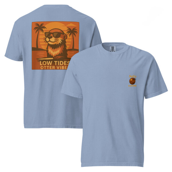 "Low Tides Otter Vibes" Comfort Colors® Tee from Southern Coast Clothing Co. - Image 4