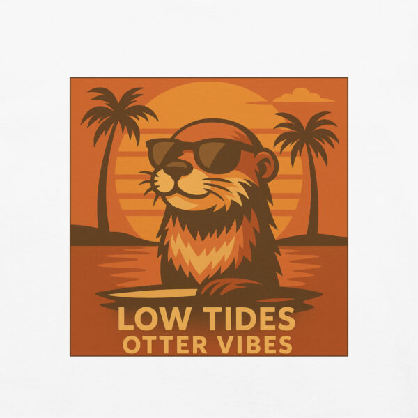"Low Tides Otter Vibes" Comfort Colors® Tee from Southern Coast Clothing Co. - Image 3