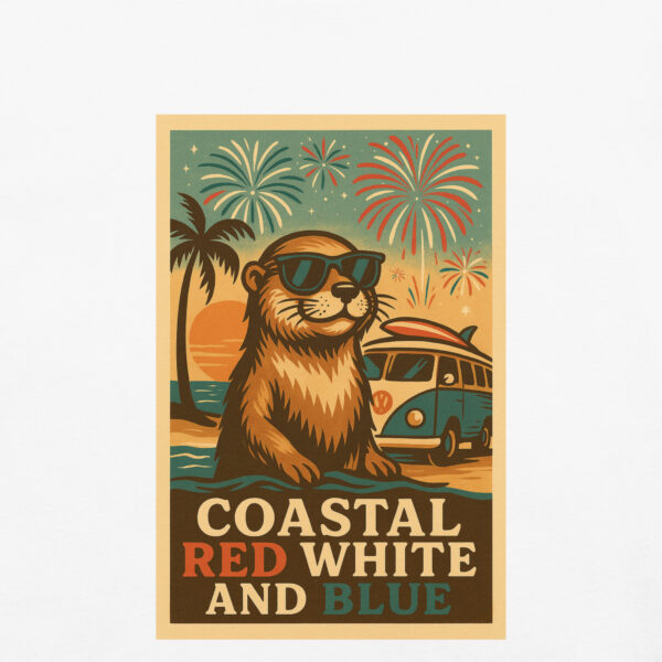 "Coastal Red White and Blue" Comfort Colors® Tee from Southern Coast Clothing Co. - Image 3