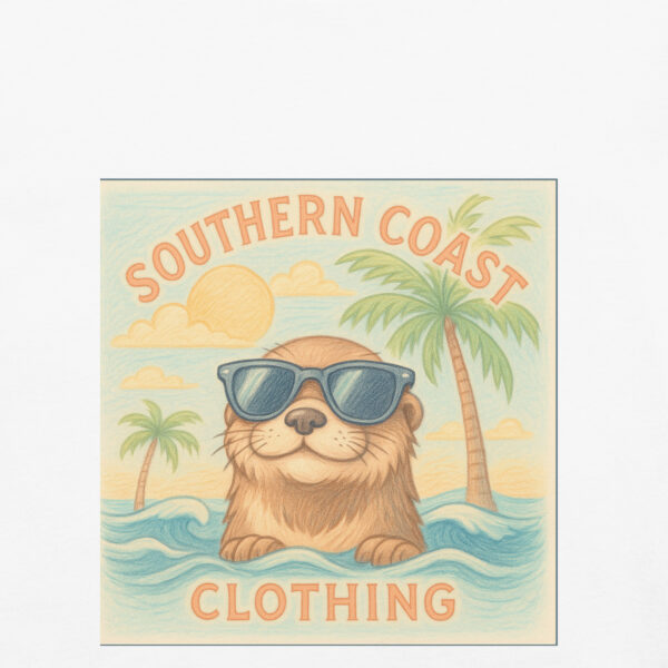 Playful Pastel Otter Comfort Colors® Tee from Southern Coast Clothing Co. - Image 2