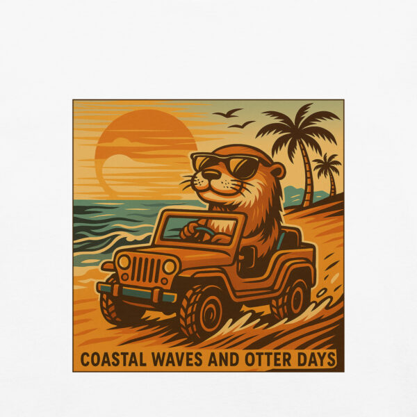 "Coastal Waves and Otter Days" Comfort Colors® Tee from Southern Coast Clothing Co. - Image 3